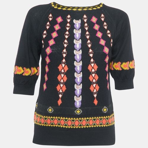 Etro Black/Multicolor Patterned Knit Top S - Etro - Modalova