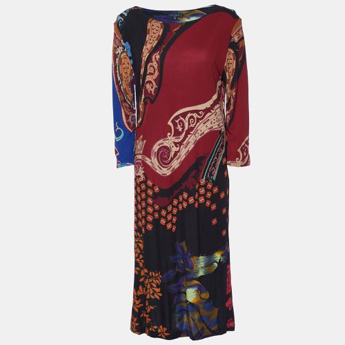 Etro Multicolor Paisley Print Georgette Knee-Length Dress L - Etro - Modalova