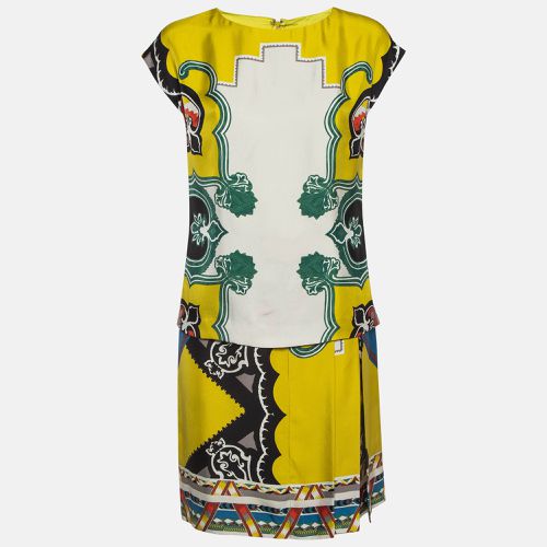 Etro Yellow Printed Silk Layered Short Dress S - Etro - Modalova