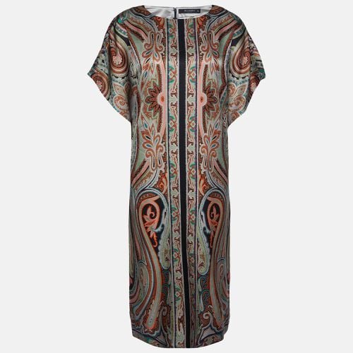 Etro Multicolor Printed Satin Midi Dress M - Etro - Modalova