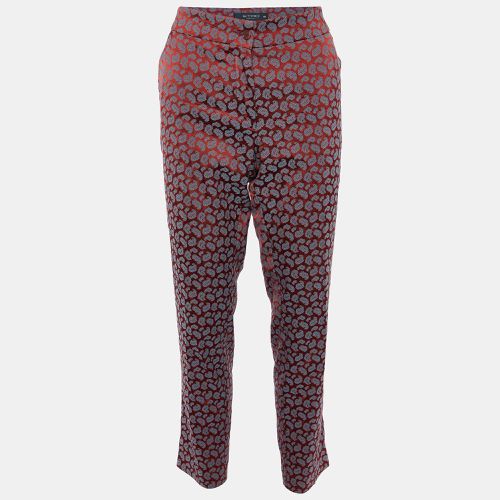 Etro Red Paisley Jacquard Tapered Leg Pants M - Etro - Modalova