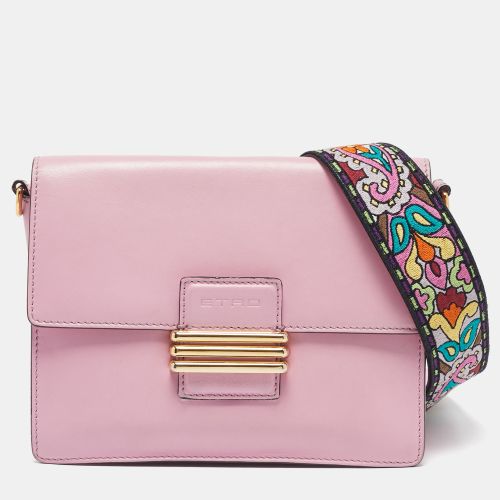 Etro Pink Leather Fold-Over Shoulder Bag - Etro - Modalova