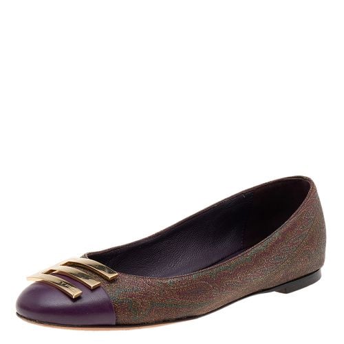 Etro Multicolor Paisley Printed Coated Canvas And Leather Ballet Flats Size 36 - Etro - Modalova