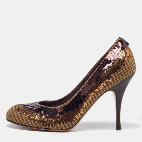 Etro Brown Sequins and Sequins Round Toe Pumps Size 40 - Etro - Modalova