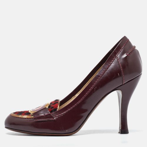 Red Leather and Velvet Pumps Size 36 - Etro - Modalova