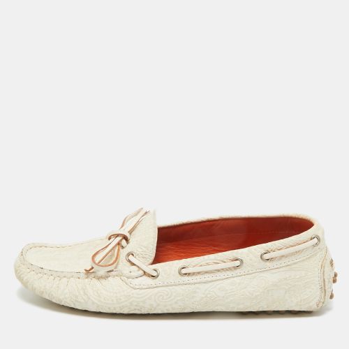Etro White Leather Slip On Loafers Size 38.5 - Etro - Modalova