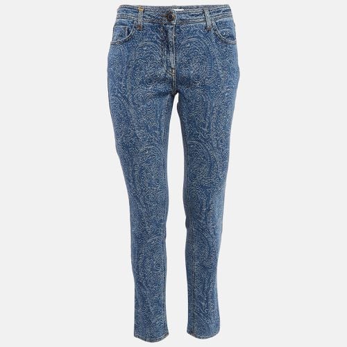 Etro Blue Paisley Pattern Denim Skinny Jeans L Waist 31" - Etro - Modalova