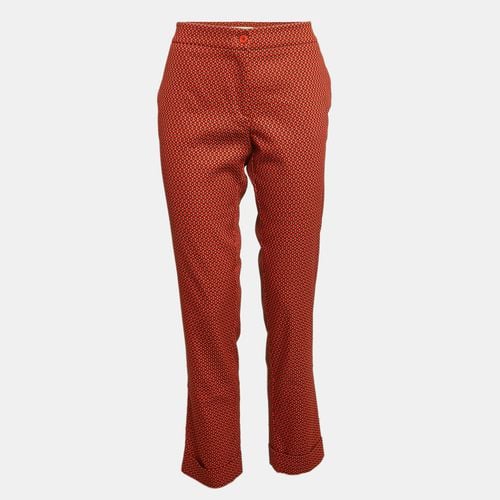 Etro Orange Patterned Crepe Trousers M - Etro - Modalova