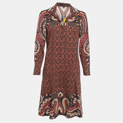 Etro Multicolor Paisley Print Crepe Wool Flared Short Dress M - Etro - Modalova