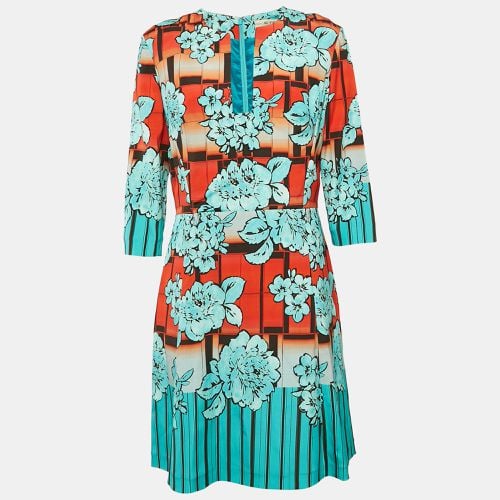 Etro Multicolor/Light Blue Printed Crepe Mini Dress L - Etro - Modalova