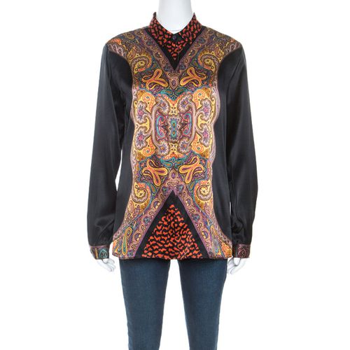 Etro Multicolor Paisley Print Silk Button Front Shirt M - Etro - Modalova