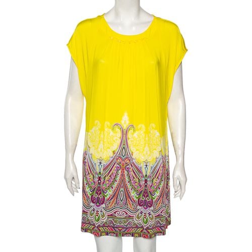 Etro Yellow/Paisley Printed Jersey Gathered Yoke Detailed Dress M/L - Etro - Modalova