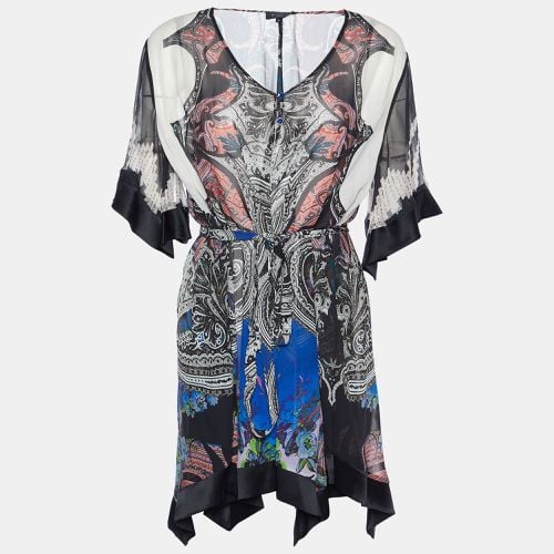 Etro Multicolor Printed Silk & Satin Trim Belted Tunic S - Etro - Modalova