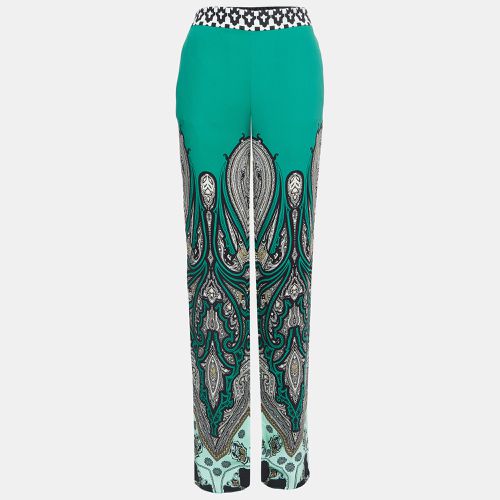 Etro Green Printed Silk Palazzo Pants S - Etro - Modalova