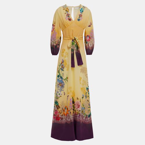 Etro Orange Printed Silk Maxi Dress L (IT 44) - Etro - Modalova