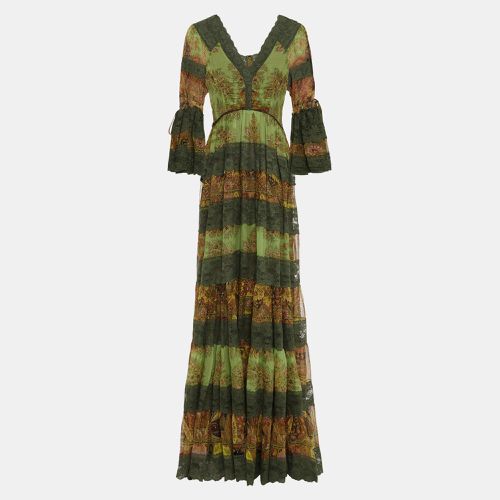 Etro Green Printed Silk Maxi Dress XL (IT 46) - Etro - Modalova