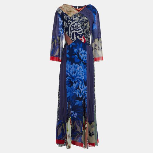 Etro Navy Blue Printed Silk Midi Dress S (IT 40) - Etro - Modalova