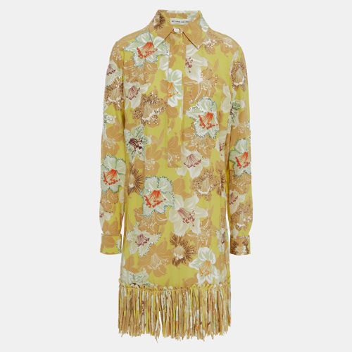 Etro Yellow Printed Silk Embellished Knee Length Dress M (IT 44) - Etro - Modalova