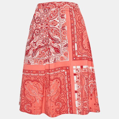 Etro Pink Paisley Print Pleated Cotton Short Skirt L - Etro - Modalova