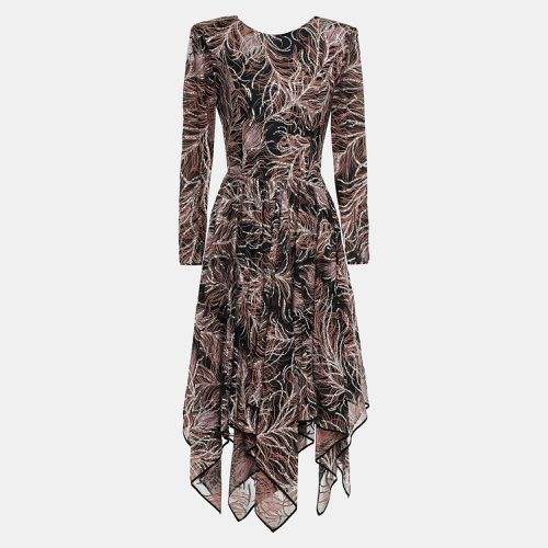 Etro Black Printed Silk Embellished Knee-Length Dress L (IT 46) - Etro - Modalova