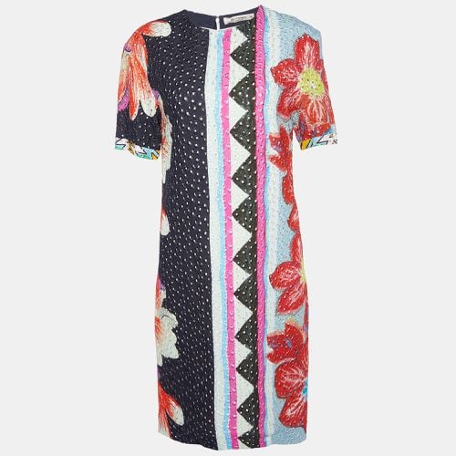 Floral Print Embroidered Crepe Shift Dress S - Etro - Modalova