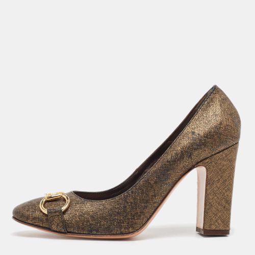 Etro Gold/Black Textured Leather Pumps Size 40 - Etro - Modalova