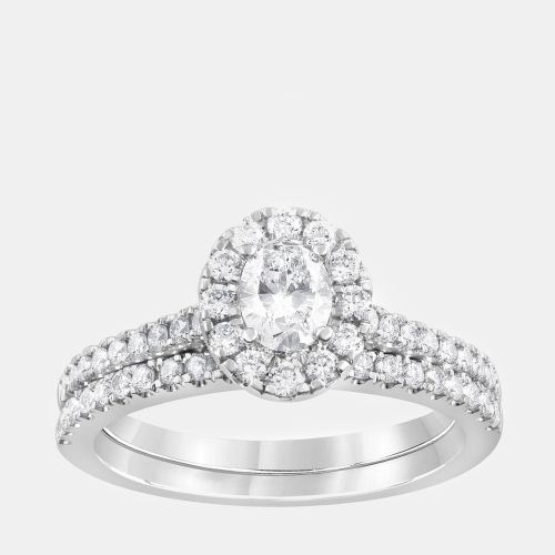 K White Gold Lab Grown Diamond Bridal Set (1 cts) - Evolve - Modalova