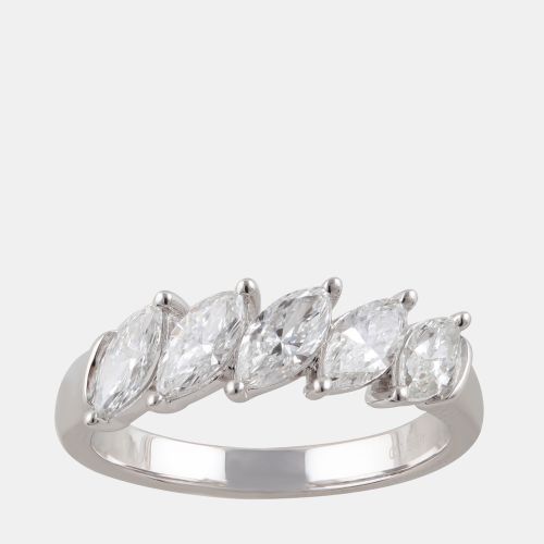 K White Gold Lab Grown Diamond Five Stone Band (0.95 cts) - Evolve - Modalova