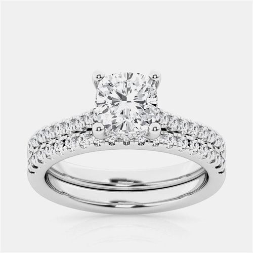 Ct 14k White Gold Lab Grown Diamond Bridal Ring Set US 7 - Evolve - Modalova