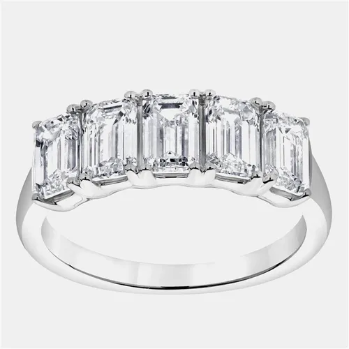 Cts 14k White Gold Lab Grown Diamond 5 Stone Band US 7 - Evolve - Modalova