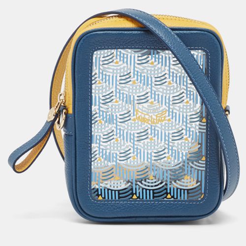 Faure Le Page Blue/Yellow Leather and PVC Phone Pouch Crossbody Bag - Faure Le Page - Modalova