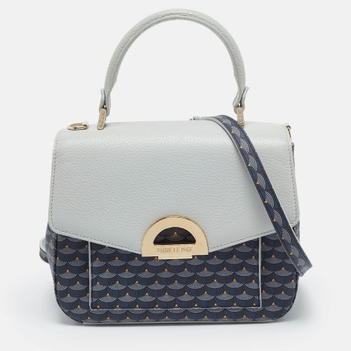 Limited Edition 072/150 Parade /Grey Coated Canvas and Leather Top Handle Bag - Faure Le Page - Modalova
