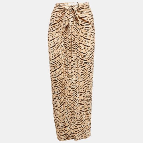 Faithfull The Brand Animal Print Rayon Wrap-Around Skirt M - Faithfull The Brand - Modalova