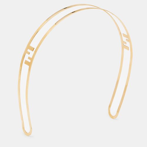 Fendi FF Gold Tone Headband - Fendi - Modalova