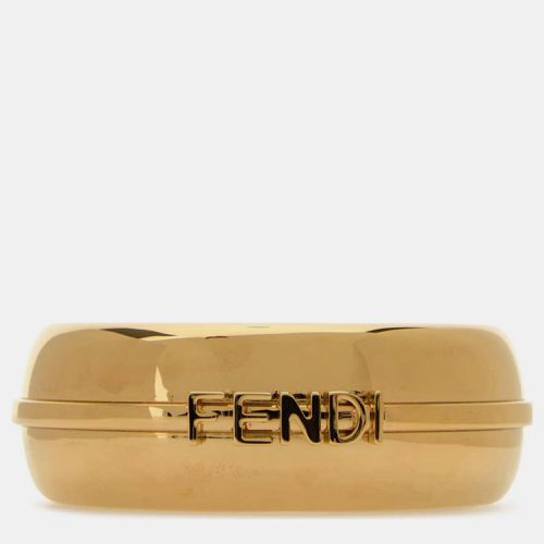 Fendi Orosoft Gold Metal Fendigraphy Bracelet - Fendi - Modalova