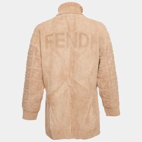 D FF Mohair Wool Knit Turtleneck Pullover S - Fendi - Modalova