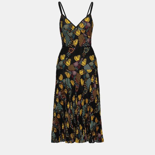 Fendi Black Silk Blend Midi Dress S (IT 40) - Fendi - Modalova