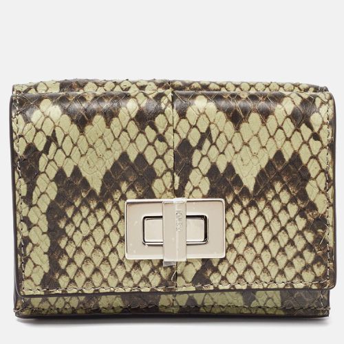 Fendi Green/Brown Elaphe Trifold Wallet - Fendi - Modalova