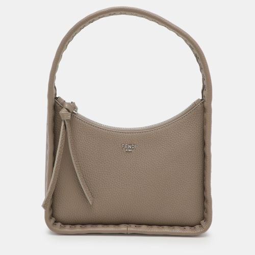 Fendi Grey Selleria Leather Mini Fendessence Hobo - Fendi - Modalova