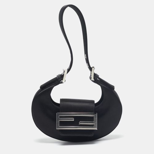 Fendi Black Satin Mini Cookie Hobo - Fendi - Modalova