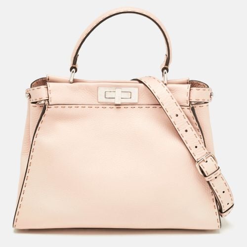 Fendi Beige Selleria Leather Medium Peekaboo Top Handle Bag - Fendi - Modalova