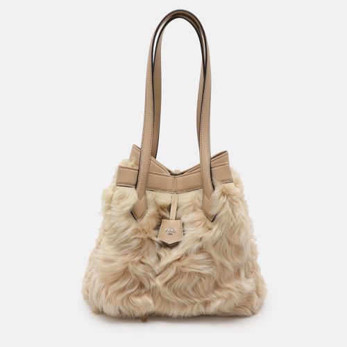 Lamb Fur and Leather Medium Origami Tote - Fendi - Modalova