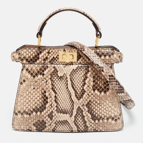 Peekaboo ISeeU Petite Python Top Handle Bag - Fendi - Modalova