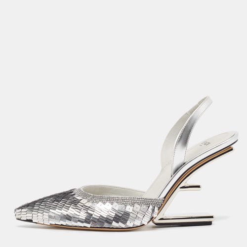 Fendi Silver Leather and Sequins Fendi First Pumps Size 37 - Fendi - Modalova