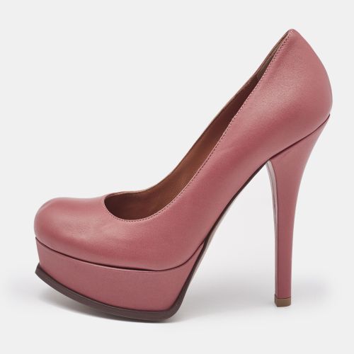 Fendi Dusty Pink Leather Fendista Platform Pumps Size 38.5 - Fendi - Modalova