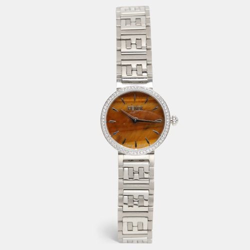 Fendi Brown Stainless Steel Diamond Forever Fendi F103111101 Women's Wristwatch 19 mm - Fendi - Modalova