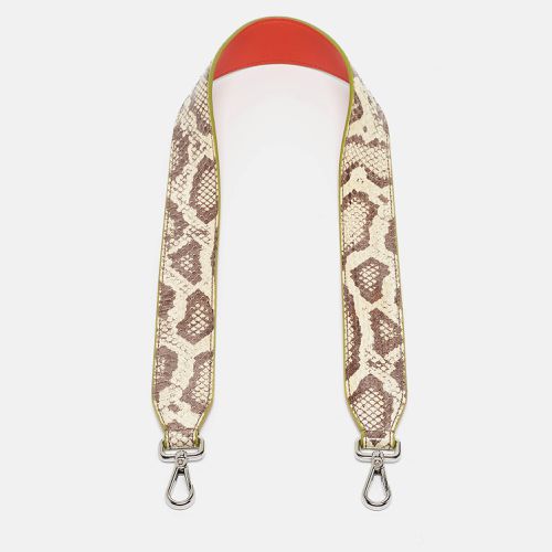 Fendi Beige/Orange Python and Leather Strap You Shoulder Bag Strap - Fendi - Modalova