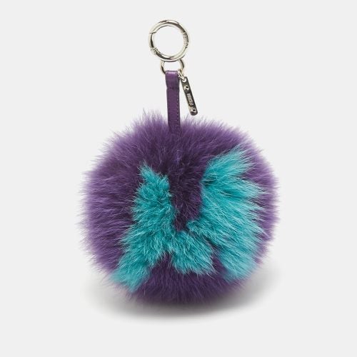 Fendi Purple Fox Fur and Leather Pom Pom Bag Charm - Fendi - Modalova