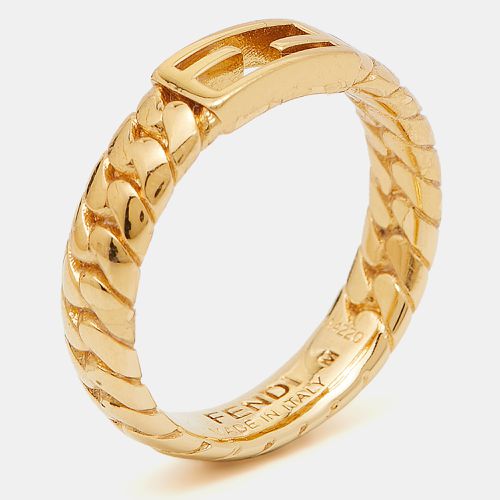 Fendi Baguette Gold Tone Ring Size 54 - Fendi - Modalova