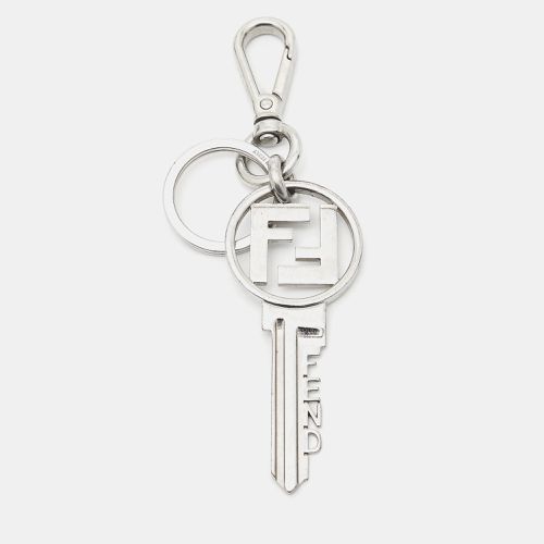 Fendi FF Silver Tone Logo Key Chain - Fendi - Modalova